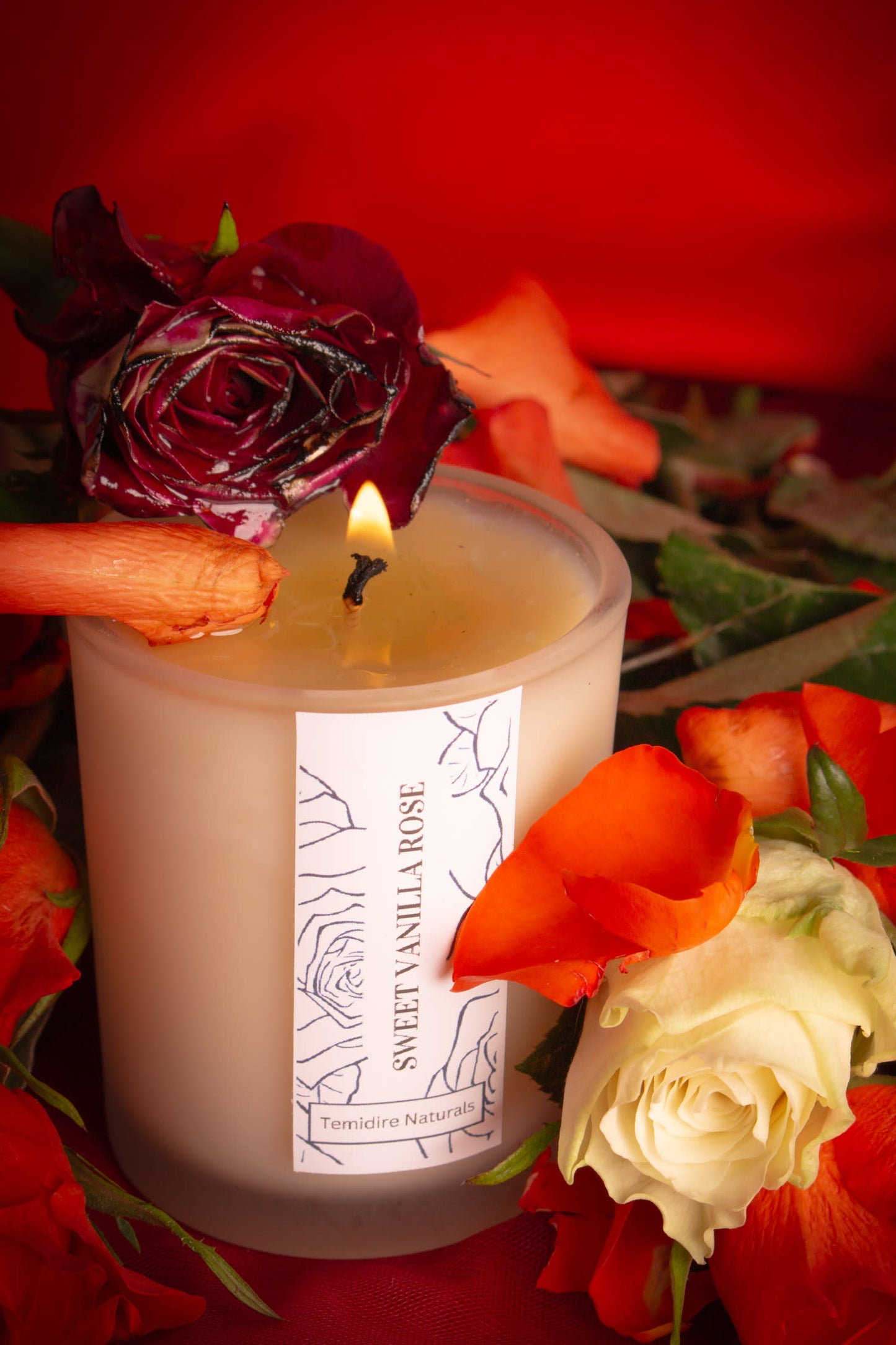 Sweet Vanilla Rose - Massage Oil Candles