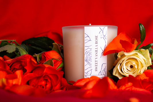 Sweet Vanilla Rose - Massage Oil Candles